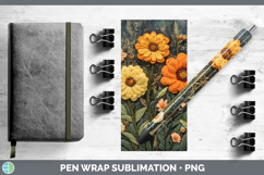 GorgeousFlowers 01 Embroider Pen Wrap design.