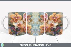 GorgeousFlowers 01 Embroider Mug Wrap design.