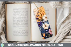 GorgeousFlowers 01 Embroider Bookmark design.