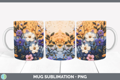 GorgeousFlowers 01 Embroider Mug Wrap design.