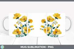 GorgeousFlowers 01 Embroidery Mug Wrap design.