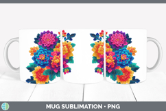 GorgeousFlowers 01 Embroidery Mug Wrap design.