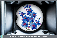 GorgeousFlowers 01 Embroidery Car Coaster design.
