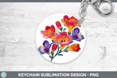GorgeousFlowers 01 Embroidery Keychain design.