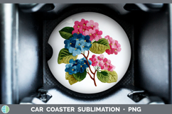 GorgeousFlowers 01 Embroidery Car Coaster design.