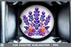 GorgeousFlowers 01 Embroidery Car Coaster design.