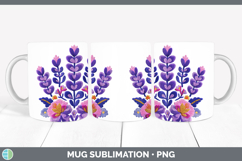 GorgeousFlowers 01 Embroidery Mug Wrap design.