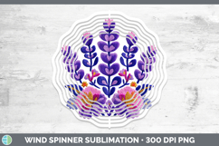 GorgeousFlowers 01 Embroidery Wind Spinner design.