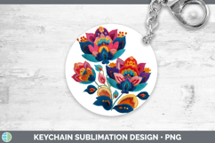 GorgeousFlowers 01 Embroidery Keychain design.