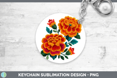 GorgeousFlowers 01 Embroidery Keychain design.