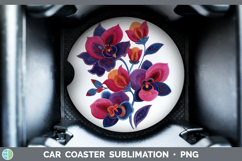 GorgeousFlowers 01 Embroidery Car Coaster design.