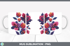 GorgeousFlowers 01 Embroidery Mug Wrap design.