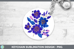 GorgeousFlowers 01 Embroidery Keychain design.