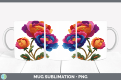 GorgeousFlowers 01 Embroidery Mug Wrap design.