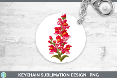 GorgeousFlowers 01 Embroidery Keychain design.