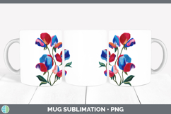 GorgeousFlowers 01 Embroidery Mug Wrap design.