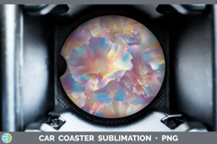 GorgeousFlowers 01 Holographic Car Coaster design.