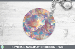 GorgeousFlowers 01 Holographic Keychain design.