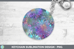 GorgeousFlowers 01 Holographic Keychain design.