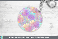GorgeousFlowers 01 Holographic Keychain design.