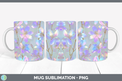 GorgeousFlowers 01 Holographic Mug Wrap design.