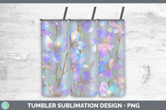 GorgeousFlowers 01 Holographic Tumbler design.