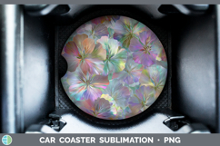 GorgeousFlowers 01 Holographic Car Coaster design.