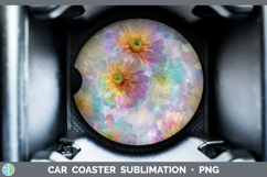 GorgeousFlowers 01 Holographic Car Coaster design.