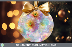 GorgeousFlowers 01 Holographic Ornament design.