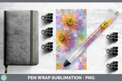 GorgeousFlowers 01 Holographic Pen Wrap design.