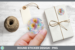 GorgeousFlowers 01 Holographic Stickers design.