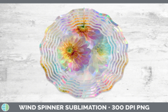 GorgeousFlowers 01 Holographic Wind Spinner design.