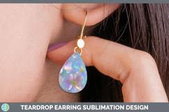 GorgeousFlowers 01 Holographic Teardrop Earrings design.