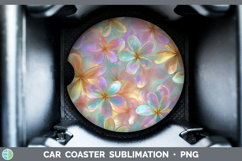 GorgeousFlowers 01 Holographic Car Coaster design.
