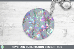 GorgeousFlowers 01 Holographic Keychain design.