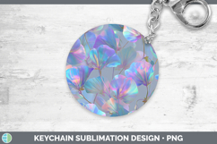 GorgeousFlowers 01 Holographic Keychain design.