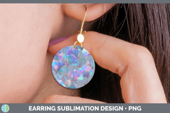 GorgeousFlowers 01 Holographic Round Earrings design.