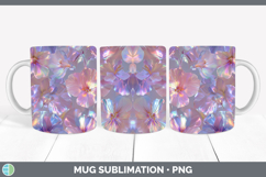GorgeousFlowers 01 Holographic Mug Wrap design.