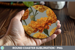 GorgeousFlowers 01 Pretty Round Coaster design.