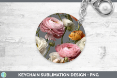 GorgeousFlowers 01 Pretty Keychain design.