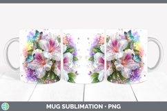 GorgeousFlowers 01 Rainbow Summer Mug Wrap design.