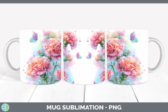 GorgeousFlowers 01 Rainbow Summer Mug Wrap design.