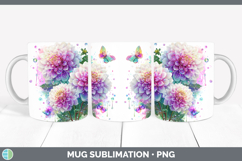 GorgeousFlowers 01 Rainbow Summer Mug Wrap design.