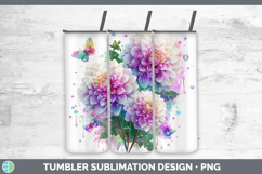 GorgeousFlowers 01 Rainbow Summer Tumbler design.