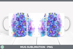 GorgeousFlowers 01 Rainbow Summer Mug Wrap design.