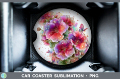 GorgeousFlowers 01 Rainbow Summer Car Coaster design.