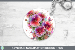 GorgeousFlowers 01 Rainbow Summer Keychain design.
