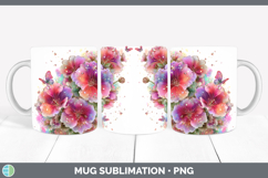 GorgeousFlowers 01 Rainbow Summer Mug Wrap design.