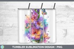GorgeousFlowers 01 Rainbow Summer Tumbler design.