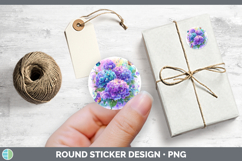 GorgeousFlowers 01 Rainbow Summer Stickers design.